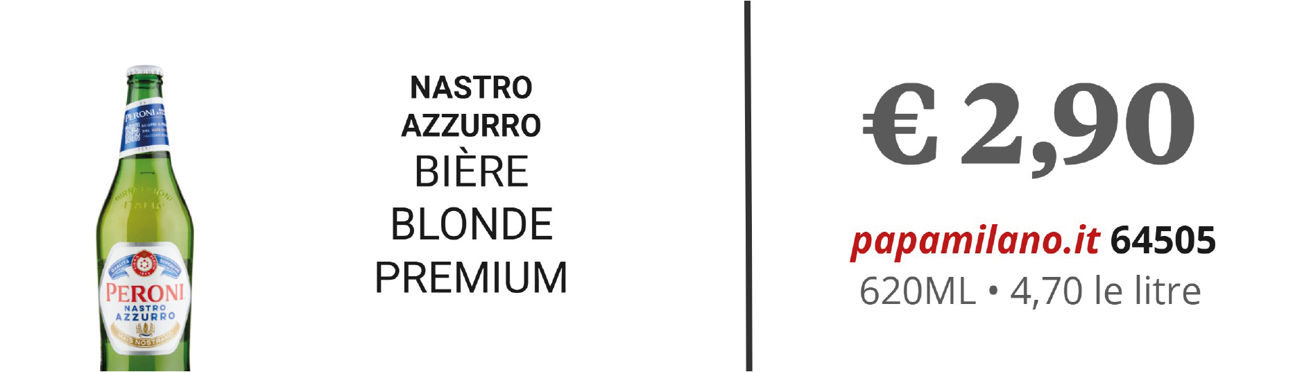 NASTRO AZZURRO BIÈRE BLONDE PREMIUM